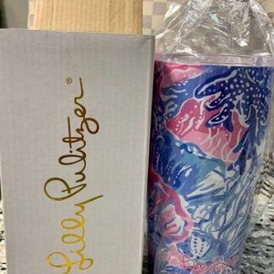 NWT in box Lilly Pulitzer tumbler in shade seekers